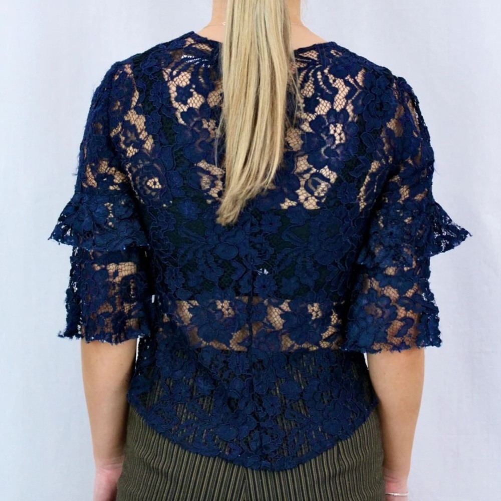 Reformation’Marie’ Ruffle-Tiered Bell Sleeve - Picture 3 of 10